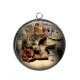 Pendentif Cabochon Argent -  Steampunk