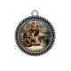 Pendentif Cabochon Argent -  Steampunk