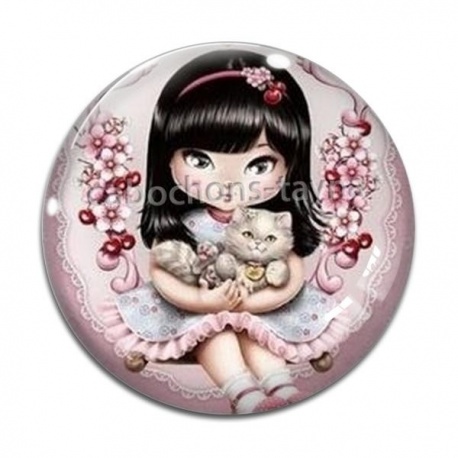 Cabochon Verre - petite fille