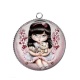 Pendentif Cabochon Argent - petite fille