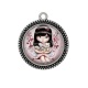 Pendentif Cabochon Argent - petite fille