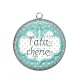 Pendentif Cabochon Argent - tata chérie