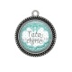 Pendentif Cabochon Argent - tata chérie