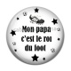 Cabochon Résine - mon papa c'est le roi du foot