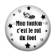 Cabochon Résine - mon tonton c'est le roi du foot