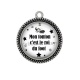Pendentif Cabochon Argent - mon tonton c'est le roi du foot