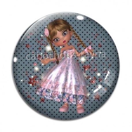 Cabochon Verre - petite fille