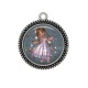 Pendentif Cabochon Argent - petite fille