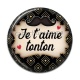 Cabochon Résine - je t'aime tonton