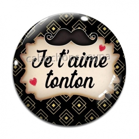 Cabochon Verre -  je t'aime soeurette