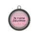 Pendentif Cabochon Argent -  je t'aime soeurette