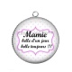 Pendentif Cabochon Argent - mamie belle d'un jour belle toujours