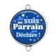 Connecteur Cabochon Argent - je suis un parrain qui déchire