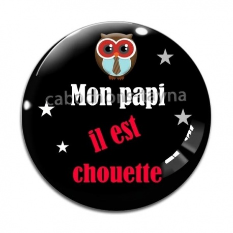Cabochon Verre - bonne fête pépére