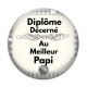 Cabochon Verre - diplôme décerné au meilleur papi