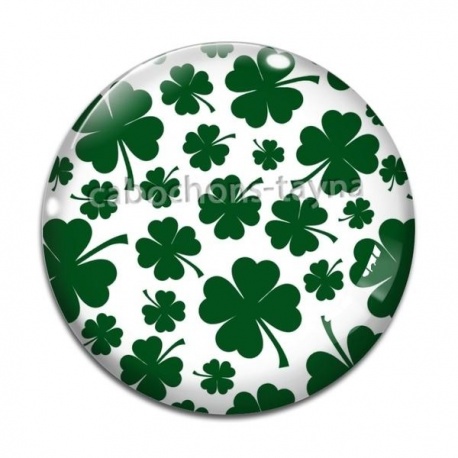 Cabochon Verre - trèfle à 4 feuilles