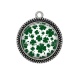 Pendentif Cabochon Argent - trèfle à 4 feuilles