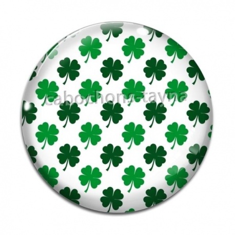 Cabochon Verre - trèfle à 4 feuilles