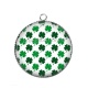 Pendentif Cabochon Argent - trèfle à 4 feuilles