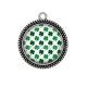 Pendentif Cabochon Argent - trèfle à 4 feuilles