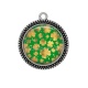 Pendentif Cabochon Argent - trèfle à 4 feuilles