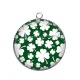Pendentif Cabochon Argent - trèfle à 4 feuilles