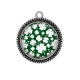 Pendentif Cabochon Argent - trèfle à 4 feuilles