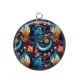 Pendentif Cabochon Argent - feuille 
