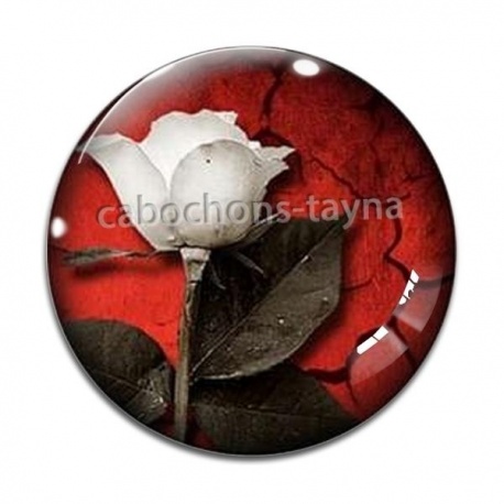 Cabochon Verre - rose