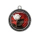 Pendentif Cabochon Argent - rose