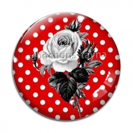 Cabochon Verre - rose