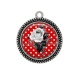 Pendentif Cabochon Argent - rose
