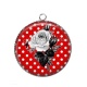 Pendentif Cabochon Argent - rose