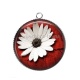 Pendentif Cabochon Argent - fleur