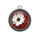 Pendentif Cabochon Argent - fleur
