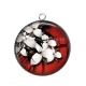 Pendentif Cabochon Argent - fleur