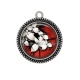 Pendentif Cabochon Argent - fleur