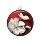 Pendentif Cabochon Argent - fleur