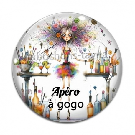 Cabochon Verre - Apéro à gogo