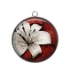 Pendentif Cabochon Argent - fleur