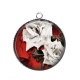 Pendentif Cabochon Argent - rose
