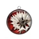 Pendentif Cabochon Argent - fleur