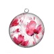 Pendentif Cabochon Argent - fleur