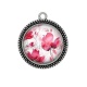 Pendentif Cabochon Argent - fleur
