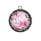Pendentif Cabochon Argent - fleur