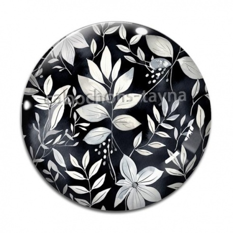 Cabochon Verre - fleur