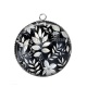 Pendentif Cabochon Argent - fleur