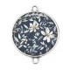 Connecteur Cabochon Argent - fleur