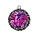 Pendentif Cabochon Argent - fleur