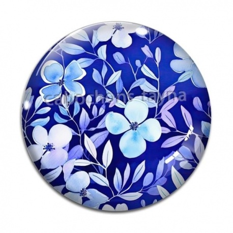 Cabochon Verre - fleur